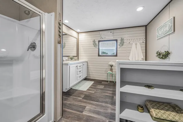 a bathroom with a bathtub and a sink