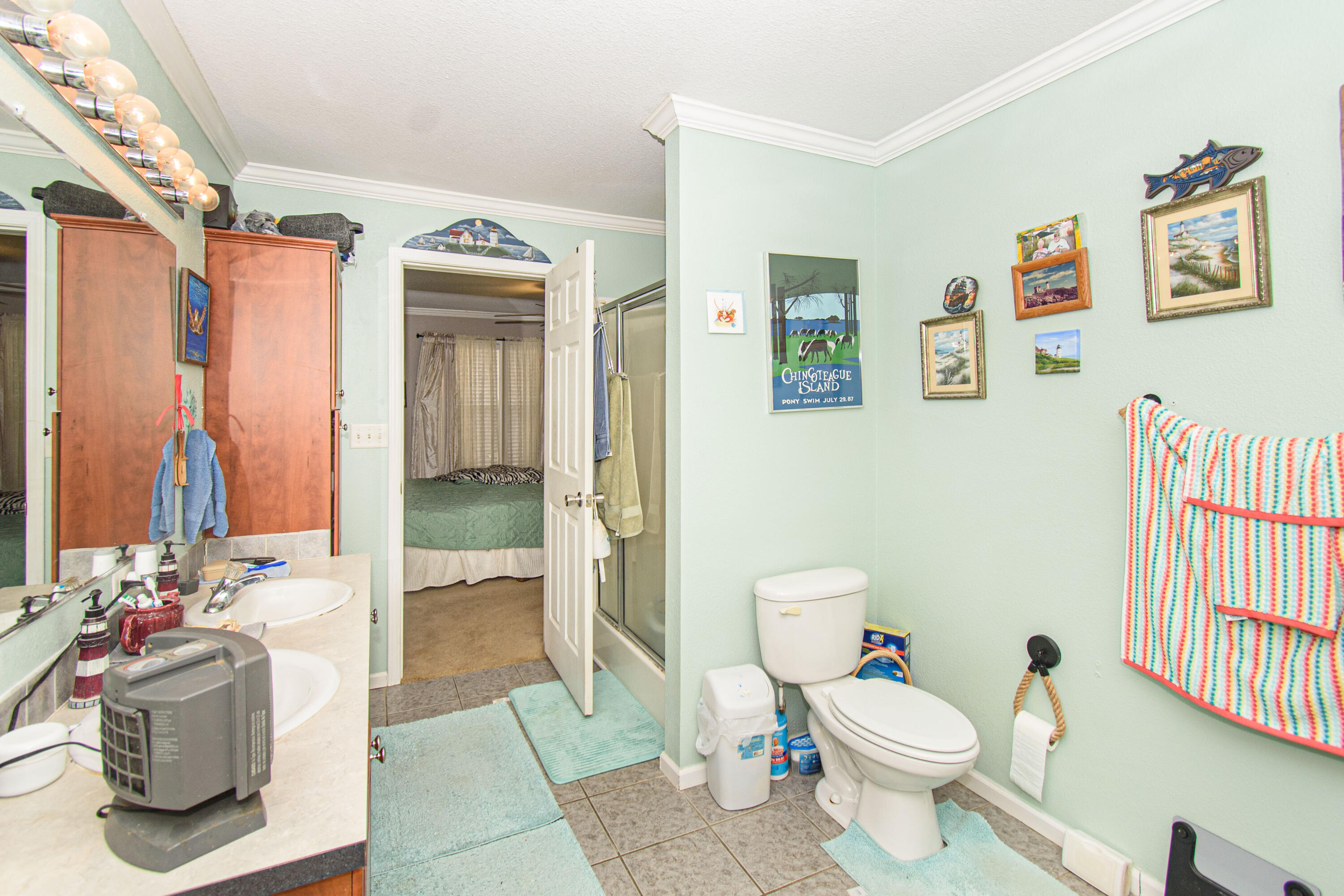 162 Mountain Laurel Way Northeast Check, VA 24072 - Photo 19 of 49 a bathroom with a toilet a sink and shower curtain