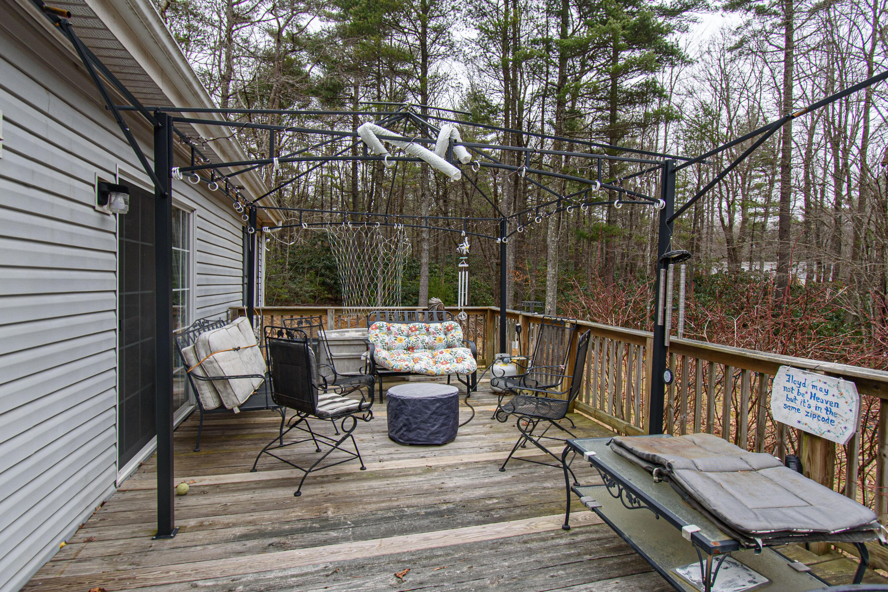162 Mountain Laurel Way Northeast Check, VA 24072 - Photo 30 of 49 a view of a chairs and table on the deck