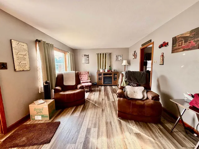 a living room with furniture and a couch