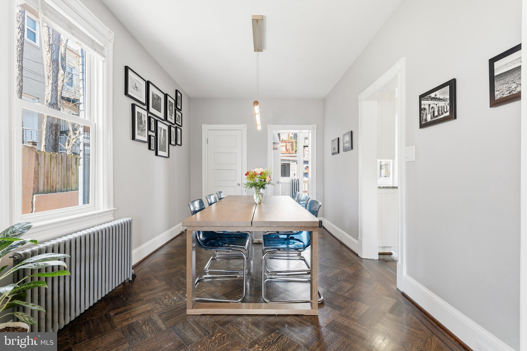 148 Todd Place Northeast Washington, DC 20002 - Photo 10 of 43 a view of a dining room with furniture window and wooden floor