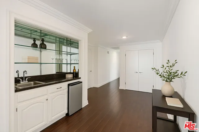 a view of a hallway with entryway