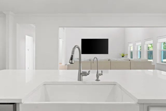 an aerial view of residential building and lake view