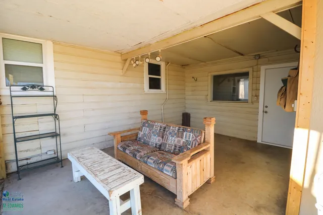 a work place with a table and chairs