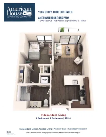 $5,500 | 703 Madison Street, Unit 526, Oak Park, IL 60302