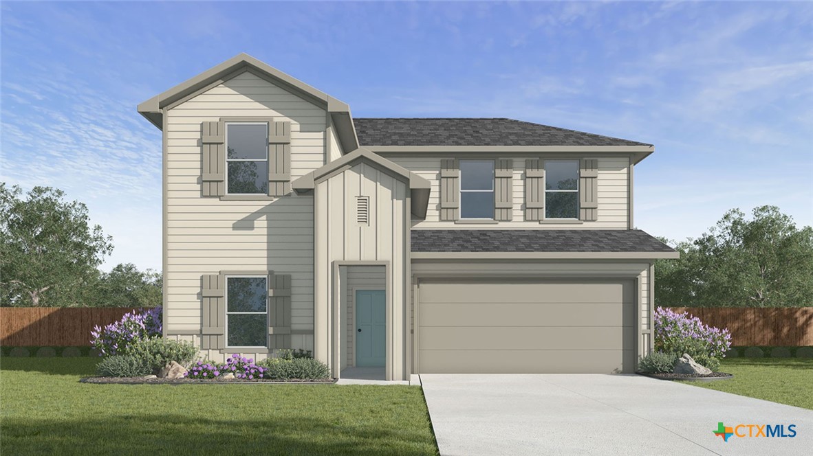 1749 Kathlene View New Braunfels, TX 78130 - Photo 1 of 1 a front view of a house with a yard and garage