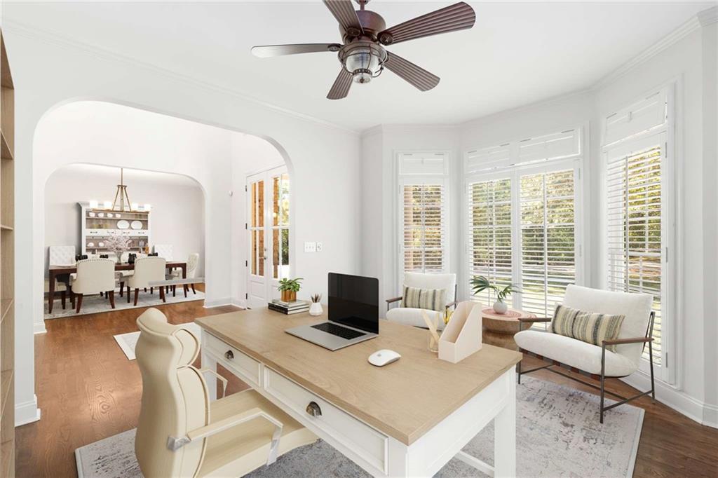 4200 Cherry Grove Road Ball Ground, GA 30107 - Photo 7 of 64 a living room with furniture floor to ceiling window and a table