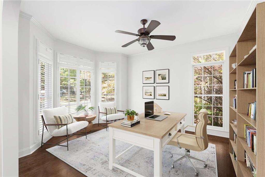 4200 Cherry Grove Road Ball Ground, GA 30107 - Photo 9 of 64 a living room with furniture and a book shelf