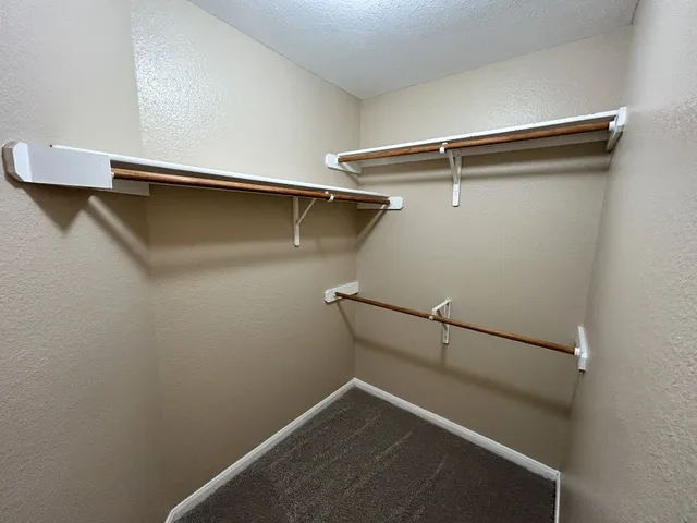 a close up view of racks on the wall