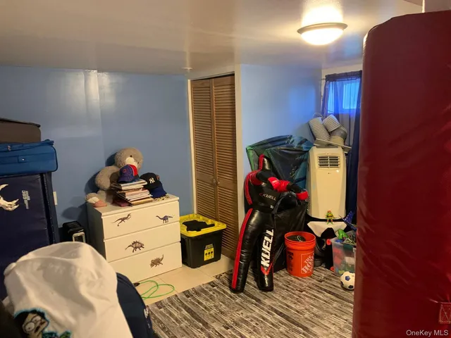 a room with toys and flowers