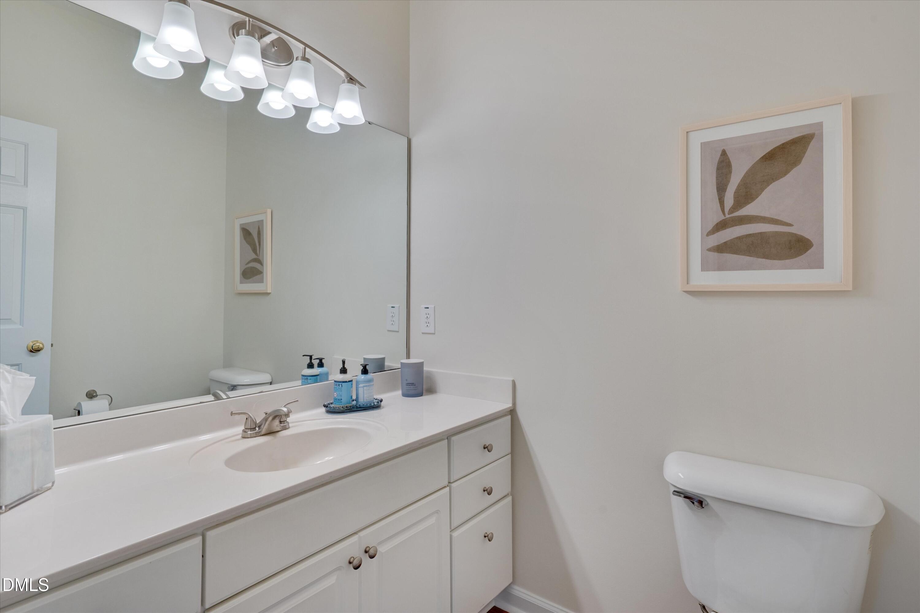 205 Cates Farm Road Chapel Hill, NC 27516 - Photo 25 of 56 a bathroom with a toilet sink and mirror