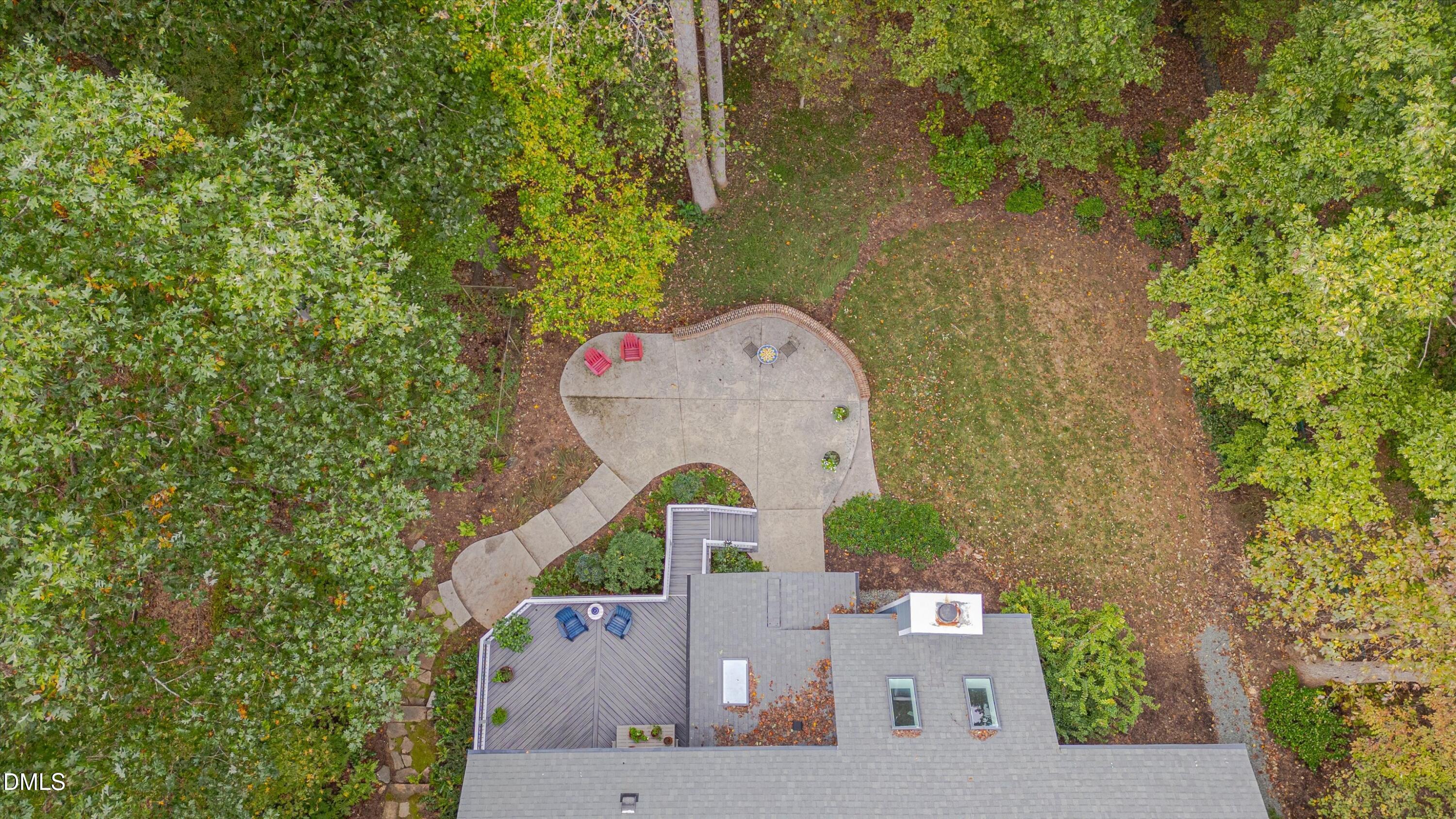 205 Cates Farm Road Chapel Hill, NC 27516 - Photo 52 of 56 an aerial view of a house with outdoor space and street view