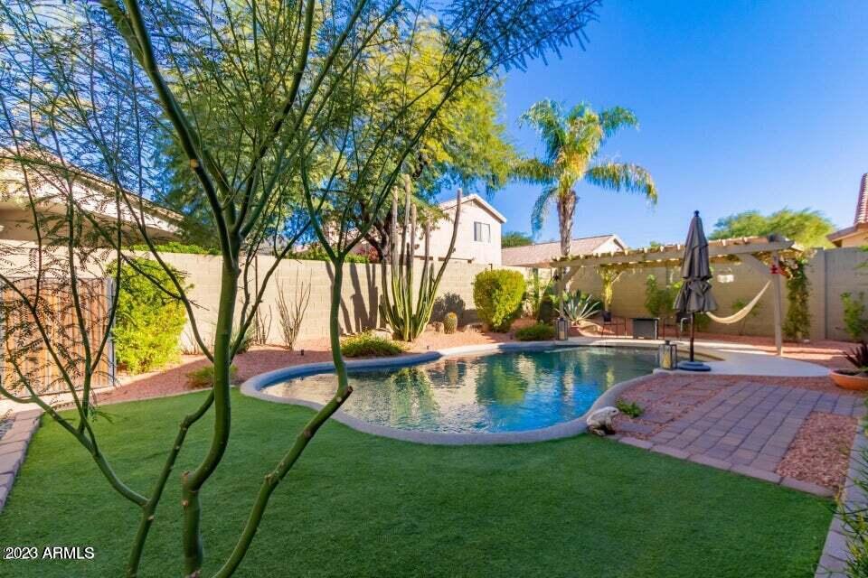 7514 East Wingspan Way Scottsdale, AZ 85255 - Photo 18 of 18 a view of a swimming pool with a patio