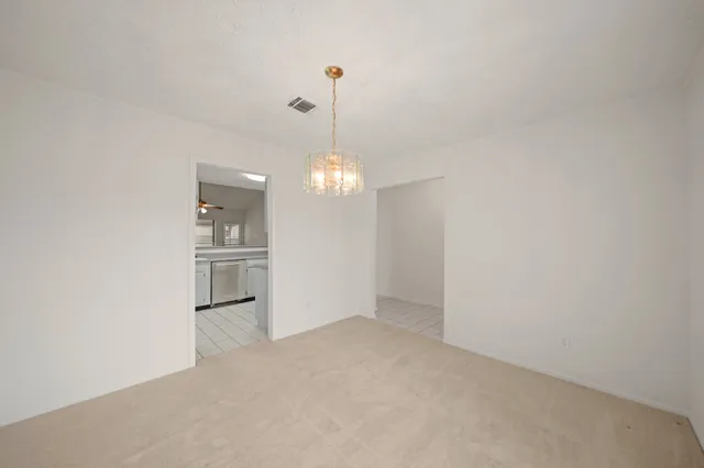 a view of a room with a empty space