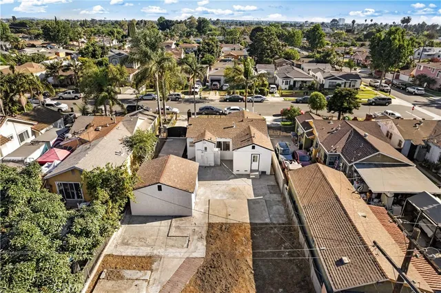 an aerial view of multiple house