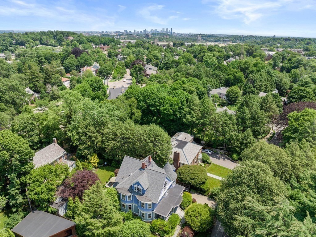 28 Monadnock Road Newton, MA 02467 - Photo 23 of 23 an aerial view of a house with a yard