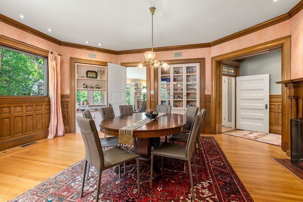 28 Monadnock Road Newton, MA 02467 - Photo 8 of 23 a dining room with furniture window wooden floor