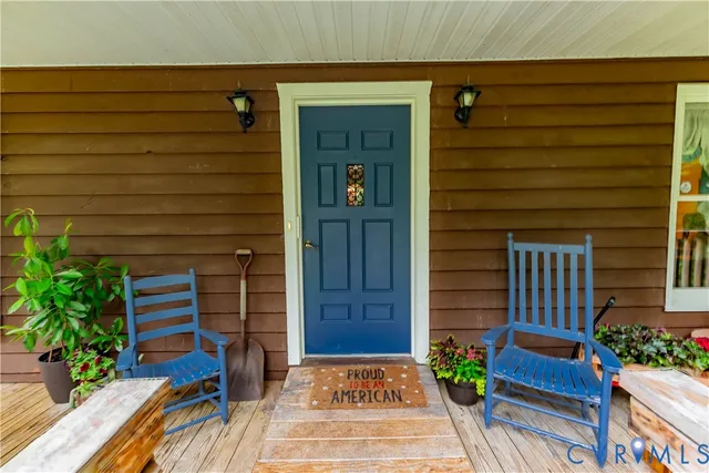 a front view of a house with entryway