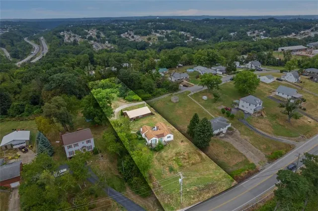 an aerial view of a city