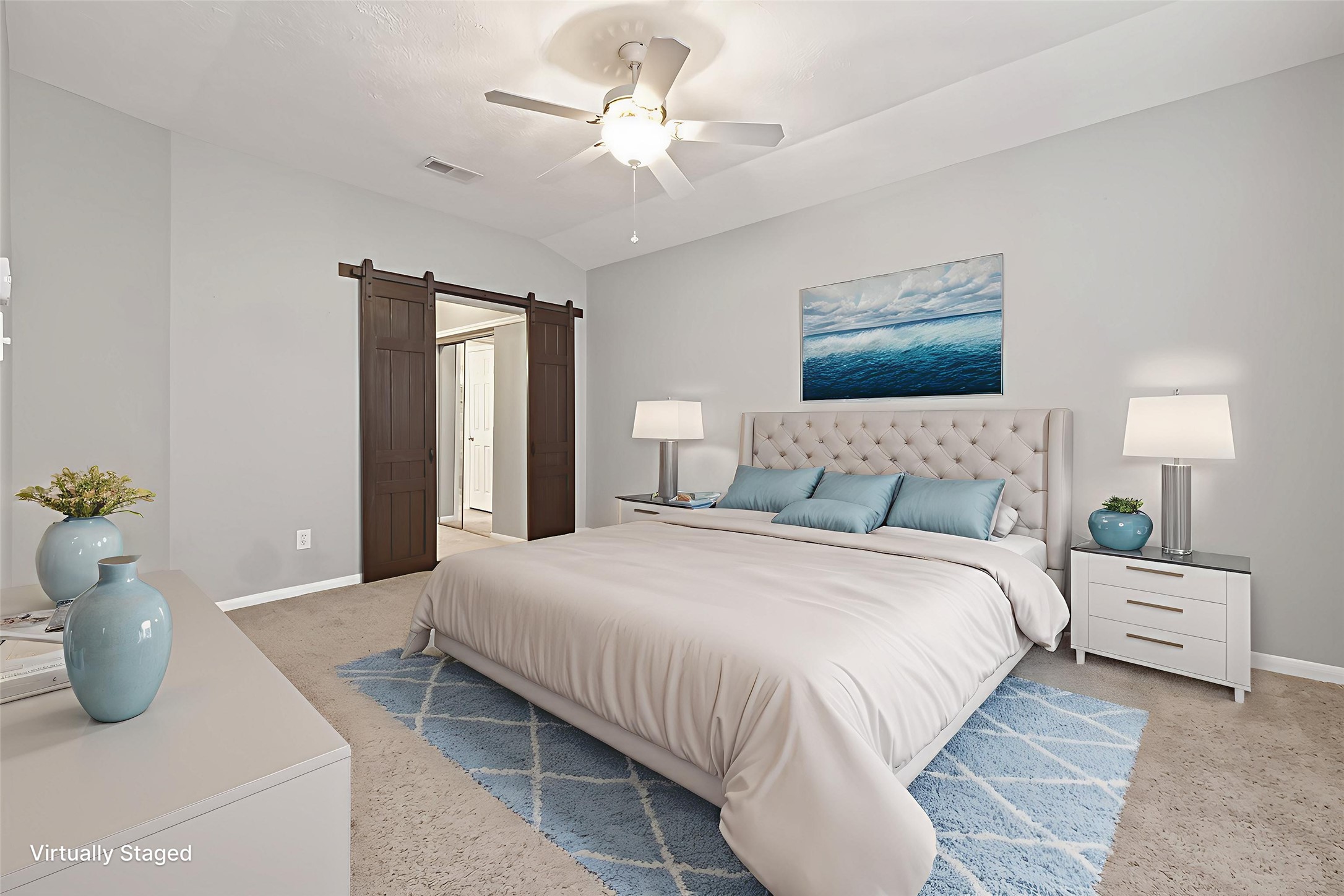 2330 Everest Way Houston, TX 77339 - Photo 26 of 49 Another view of the primary bedroom with virtual staging.