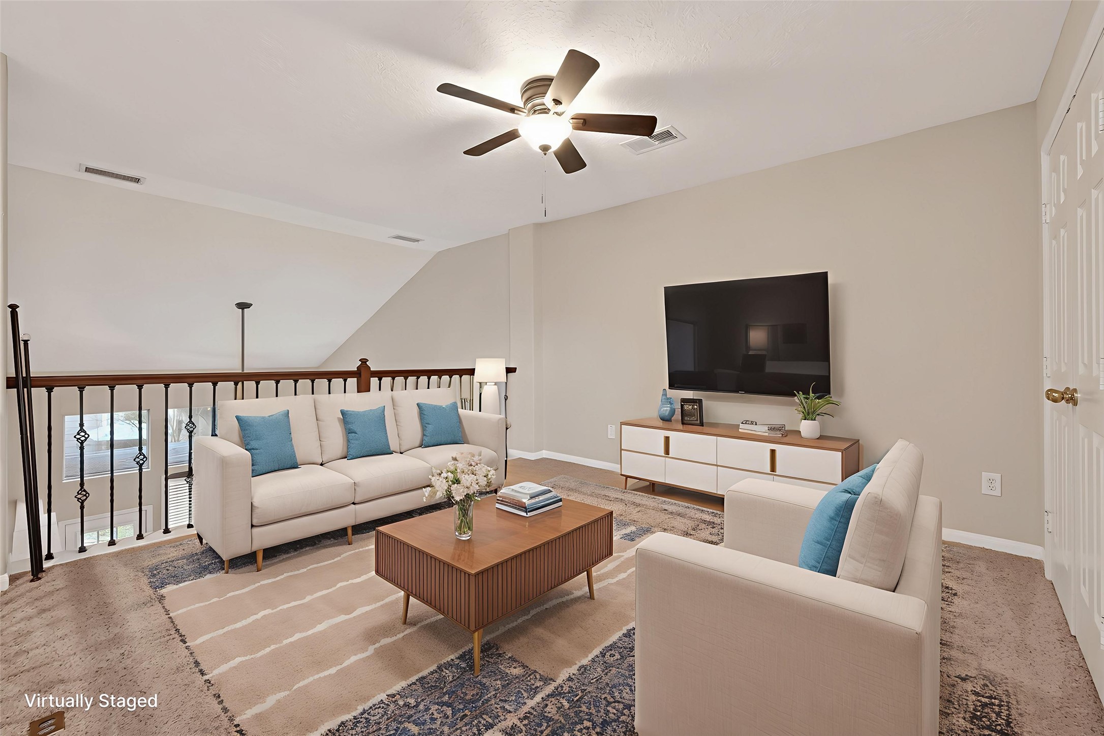 2330 Everest Way Houston, TX 77339 - Photo 45 of 49 Upstairs open room. This room overlooks the living room downstairs. Featuring Virtual staging.