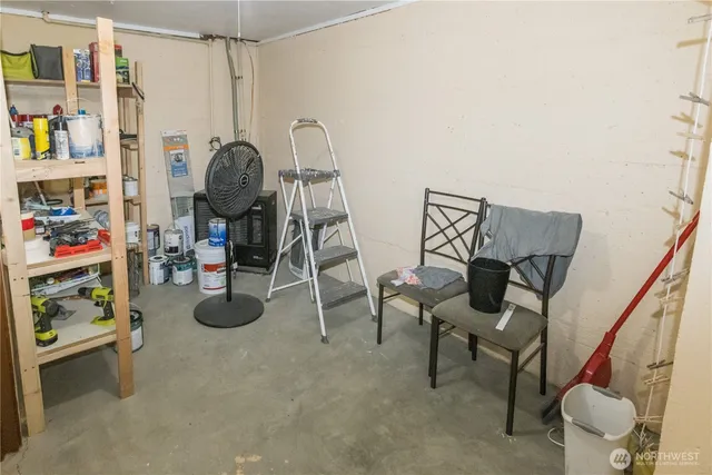a view of storage and utility room