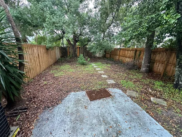 a backyard of a house