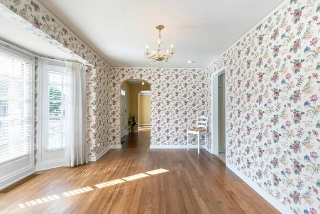 a view of entryway with wooden floor