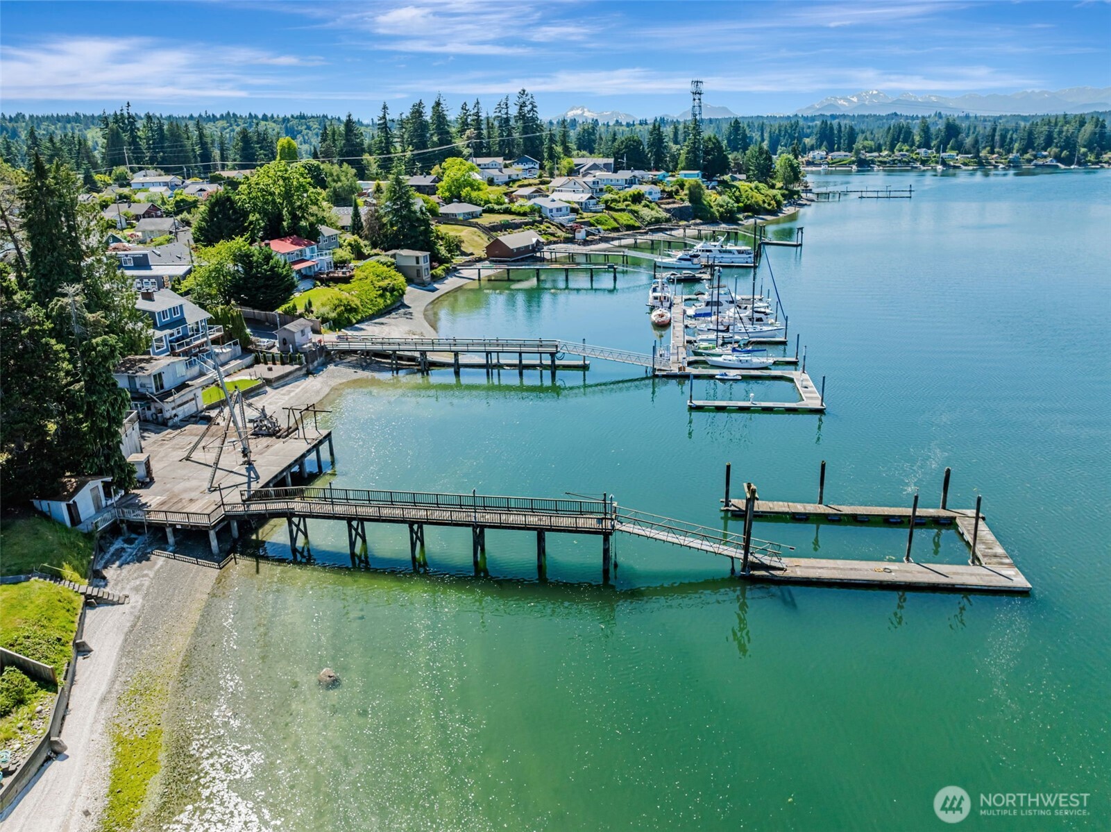 1954 Northeast Grandview Boulevard Keyport, WA 98345 - Photo 37 of 40 a view of a lake with a mountain view