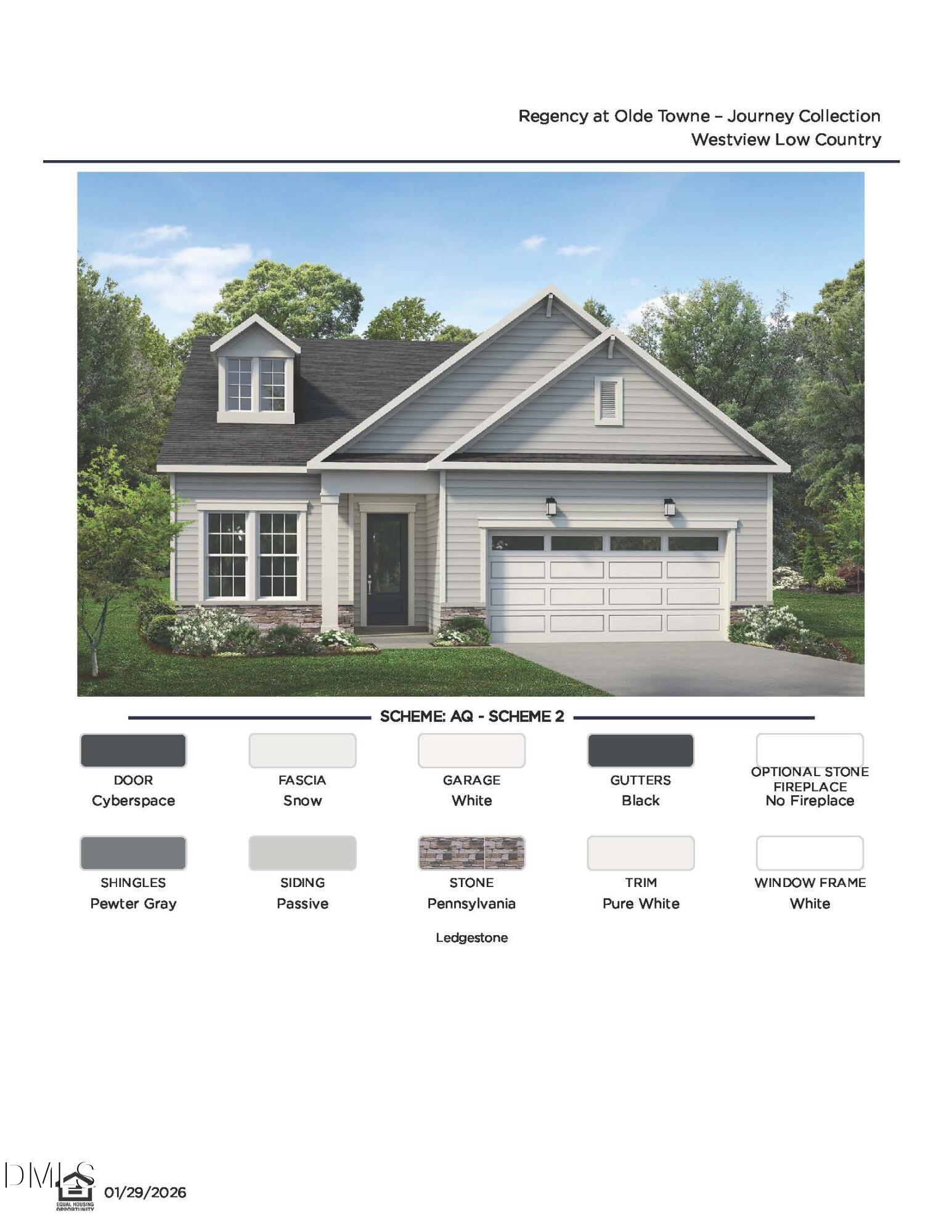 2436 Fleming Stone Lane, Unit 43 Raleigh, NC 27610 - Photo 2 of 3 MLS jpg Exterior Scheme