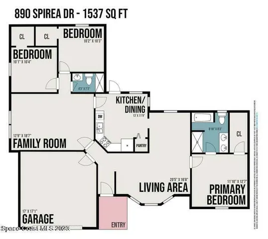$2,200 | 890 Spirea Drive, Rockledge, FL 32955