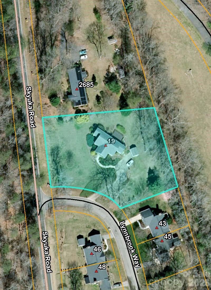 19 Lynnbrook Way Columbus, NC 28722 - Photo 42 of 45 an aerial view of a house with a yard basket ball court