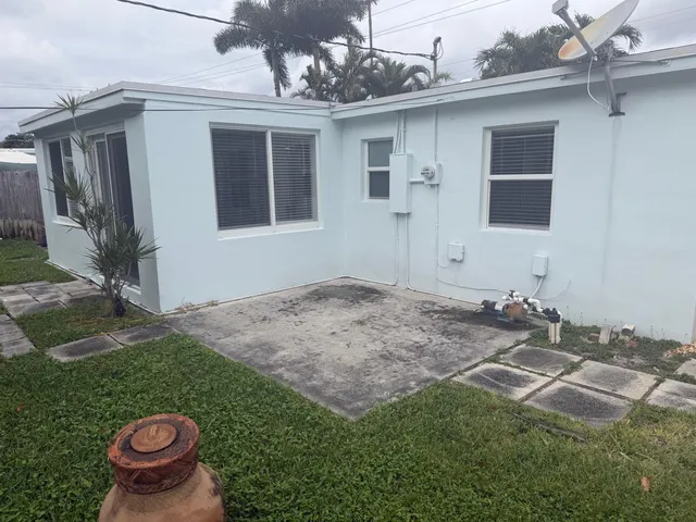 a backyard of a house