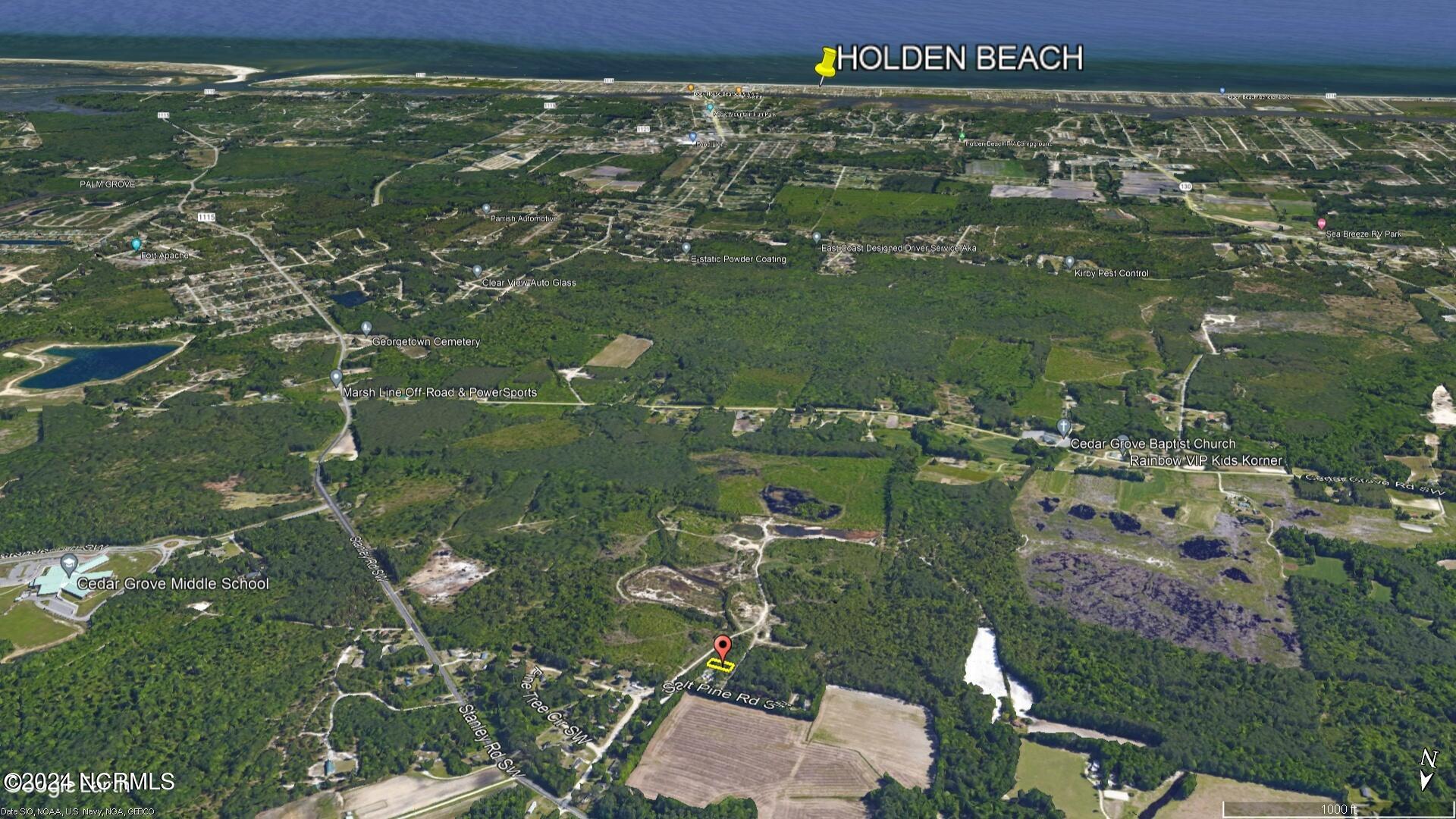 1512 Litewood Road Southwest Supply, NC 28462 - Photo 2 of 3 1512 Litewood Aerial 2