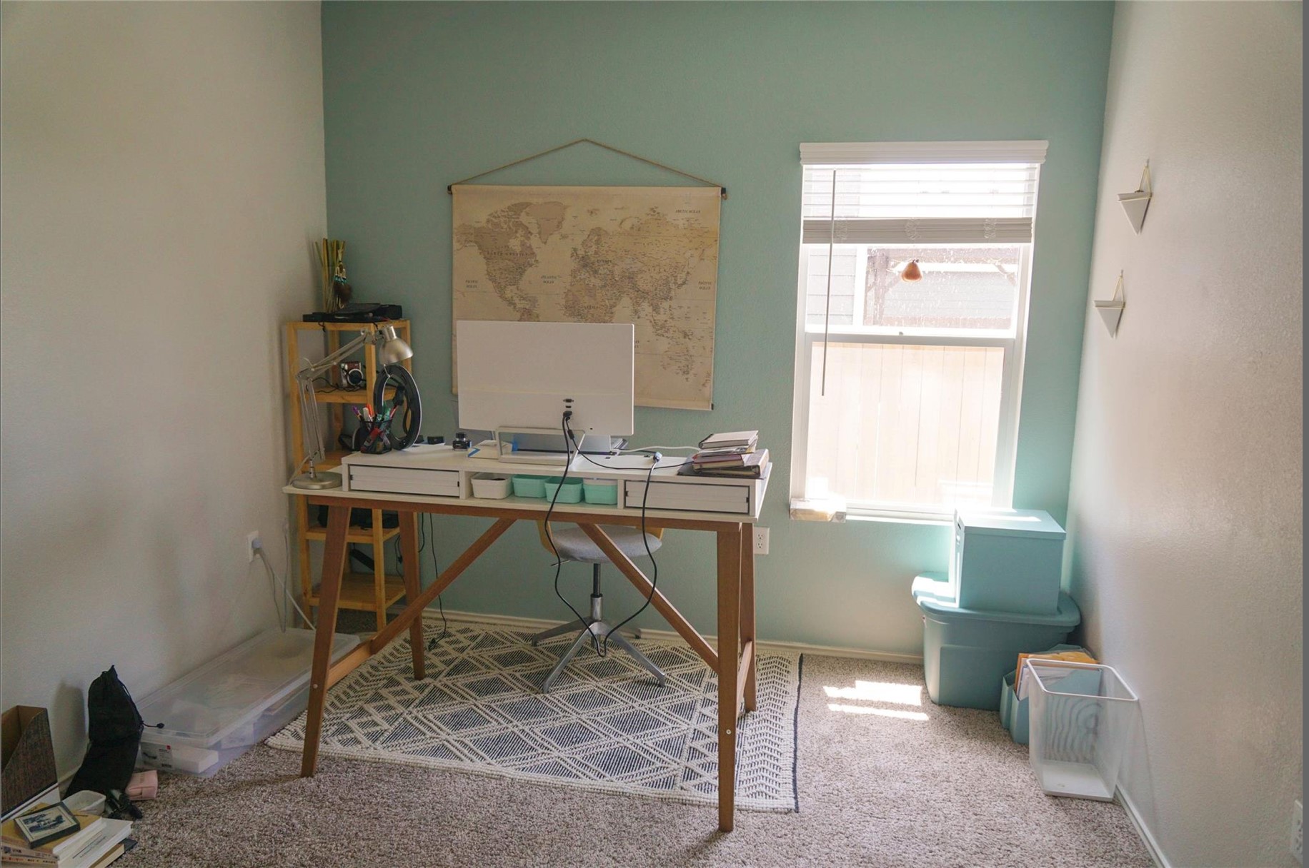 2321 Forgetmenot Lane Manor, TX 78653 - Photo 17 of 27 A dedicated home office space features a window, providing natural illumination for a productive environment.