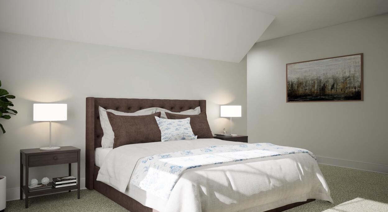 Lot 31 Spirit Bear Way Freeport, FL 32439 - Photo 20 of 29 a bedroom with a bed and a lamp on dresser