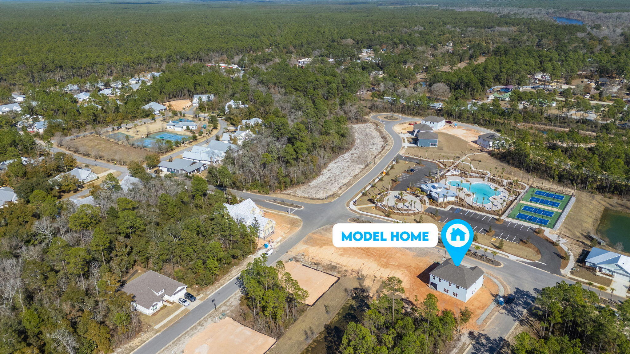 29 Spirit Bear Way Freeport, FL 32439 - Photo 44 of 51 an aerial view of a house with a lake view