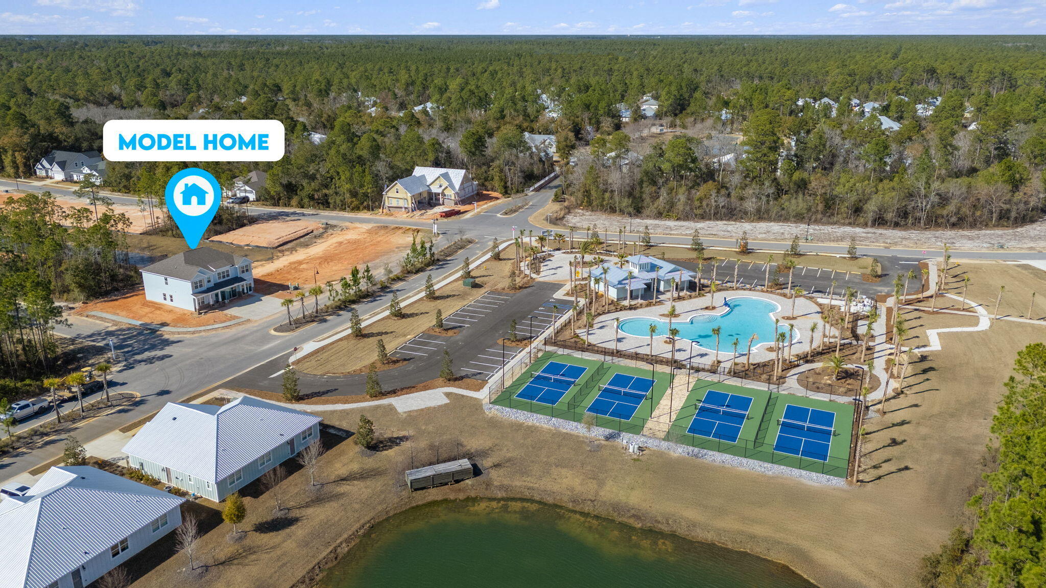 29 Spirit Bear Way Freeport, FL 32439 - Photo 51 of 51 an aerial view of a house with a swimming pool