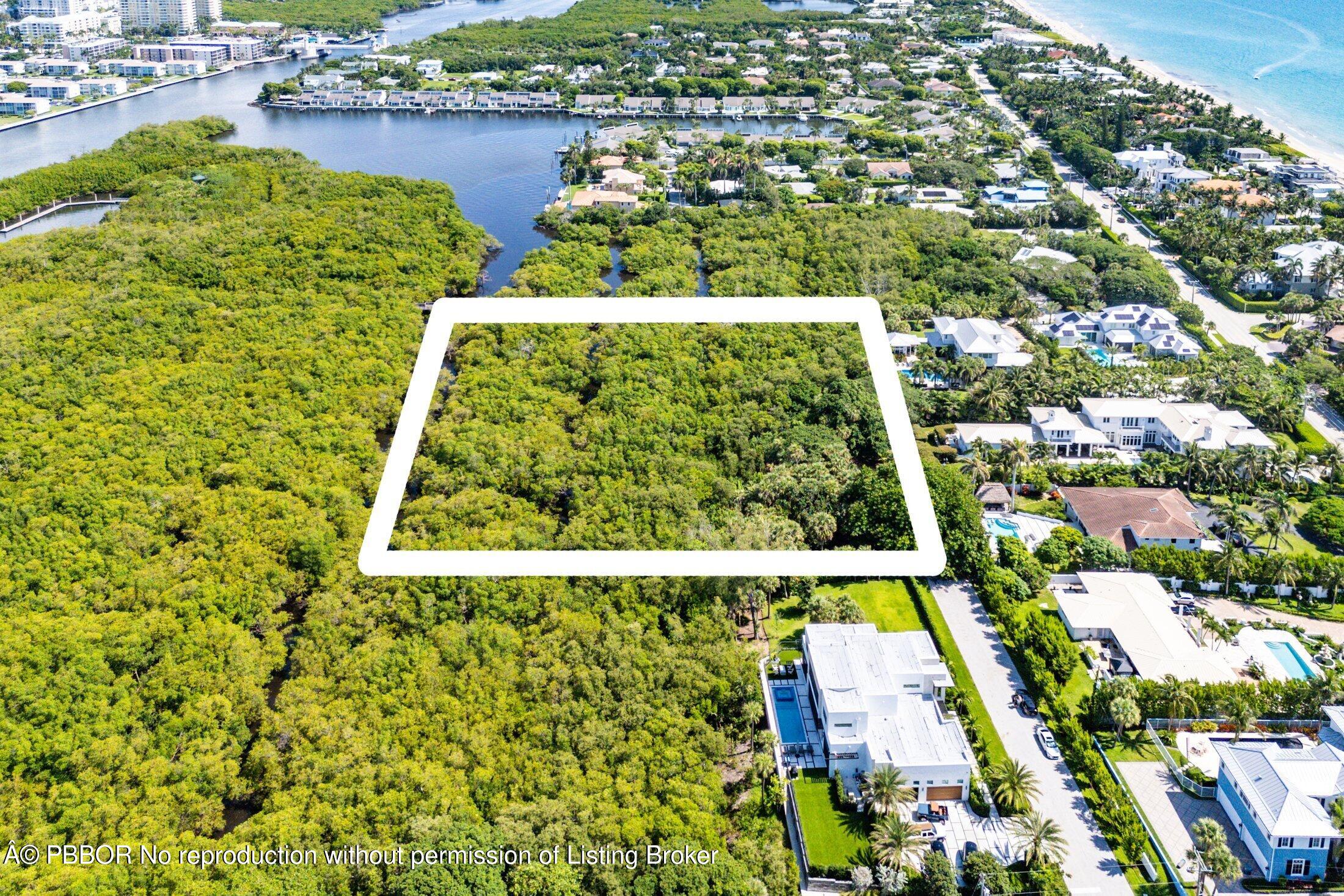 4 Whitney Way Ocean Ridge, FL 33435 - Photo 8 of 13 an aerial view of residential houses with outdoor space and swimming pool