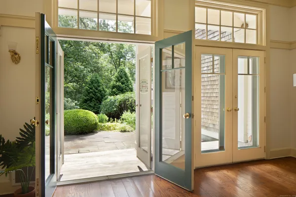 a view of a porch