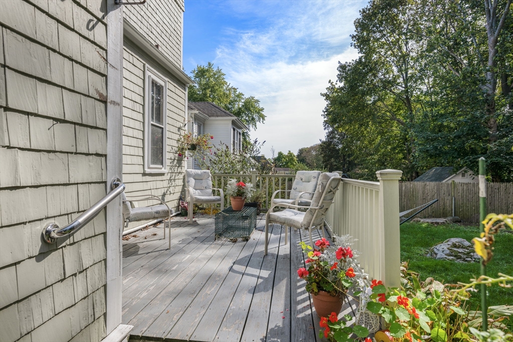 66 Jersey Street Marblehead, MA 01945 - Photo 8 of 31 a view of deck with seating space and trees