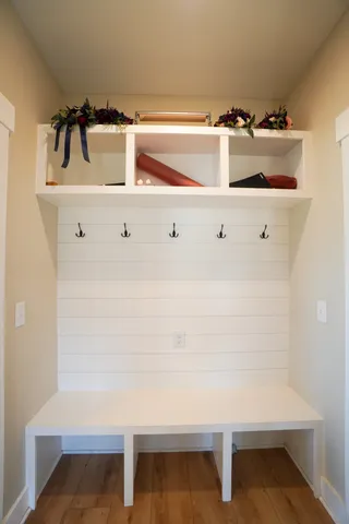 a view of a balcony with dining space