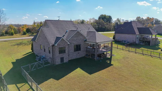 a view of a chair in the deck