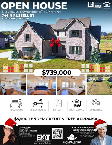 $739,000 | 746 North Russell Street, Portland, TN 37148