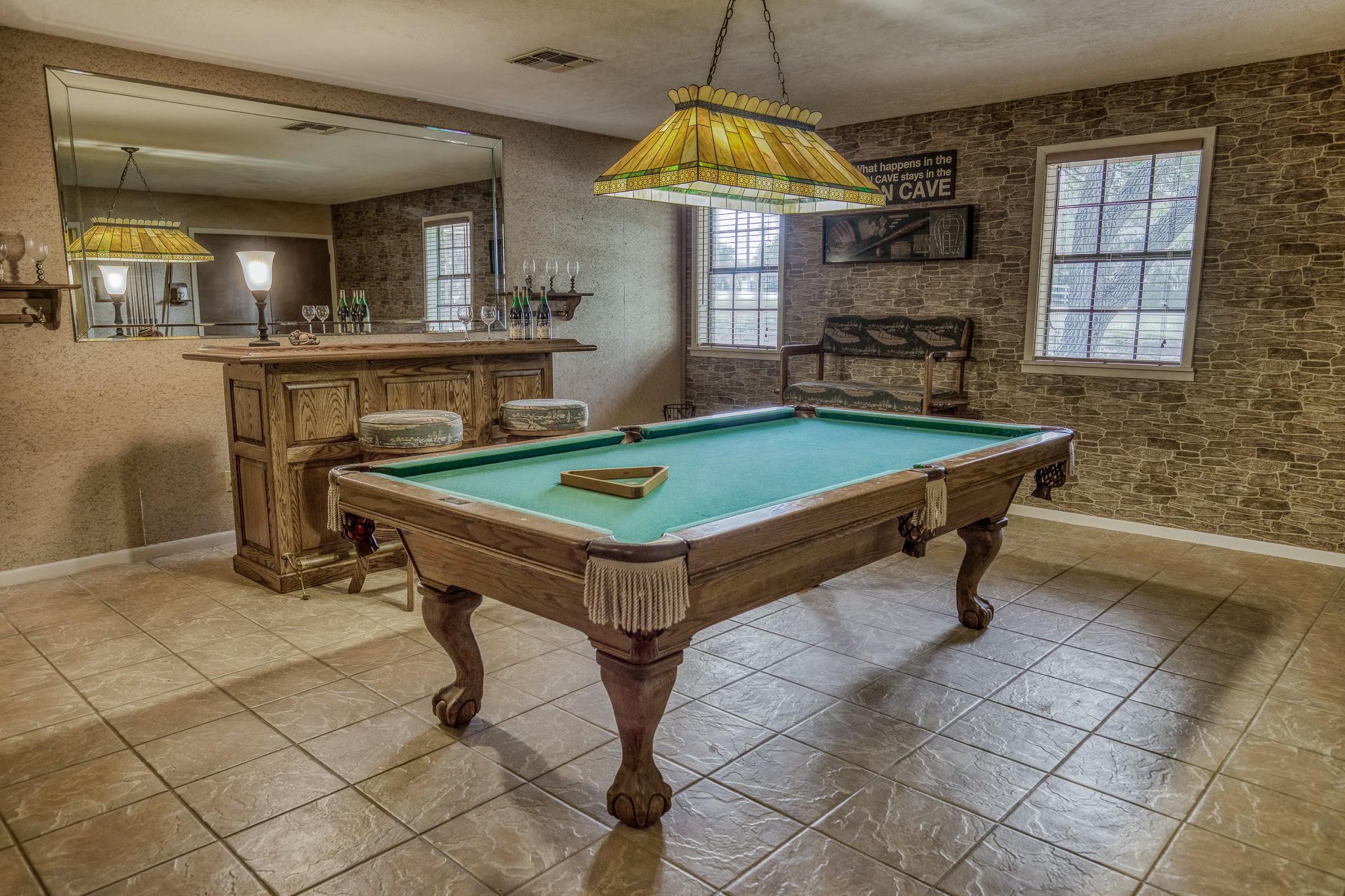 10639 Palestine Road Brenham, TX 77833 - Photo 20 of 42 a room with pool table and windows