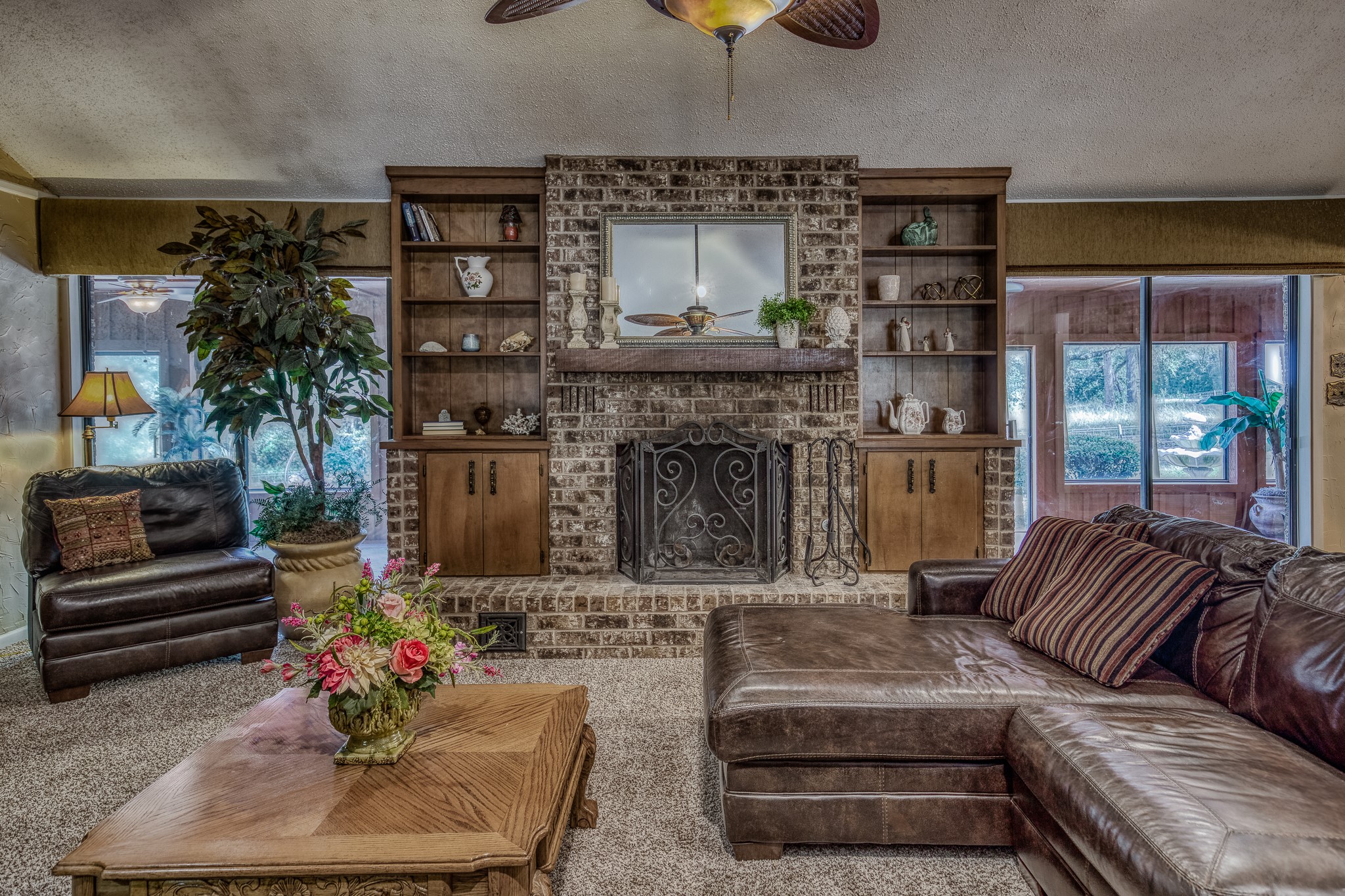 10639 Palestine Road Brenham, TX 77833 - Photo 7 of 42 a living room with furniture and a fireplace