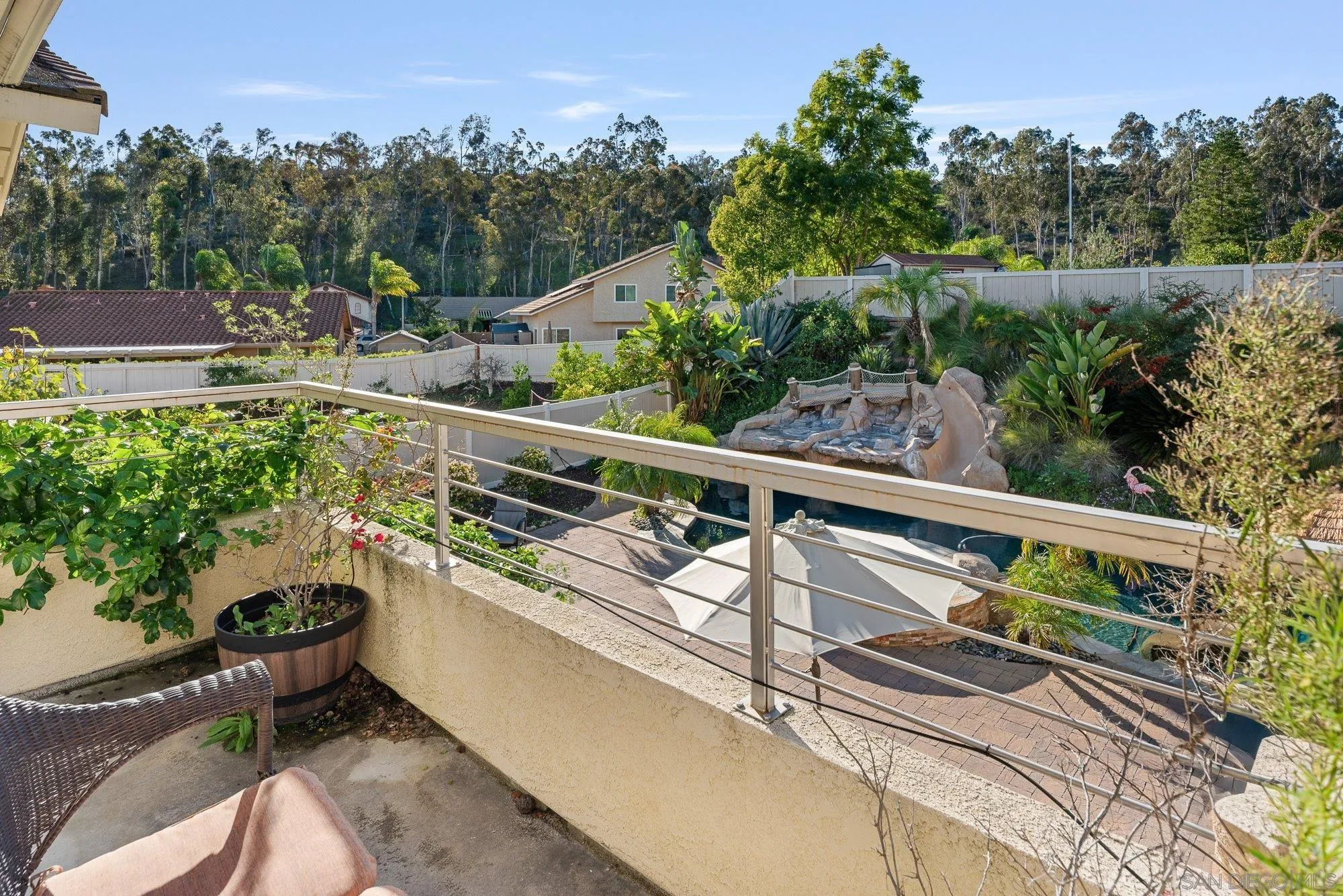 14274 Woodcreek Road Poway, CA 92064 - Photo 26 of 57 a view of a balcony with chairs