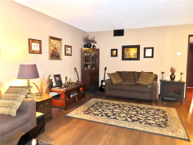 a living room with furniture and a couch