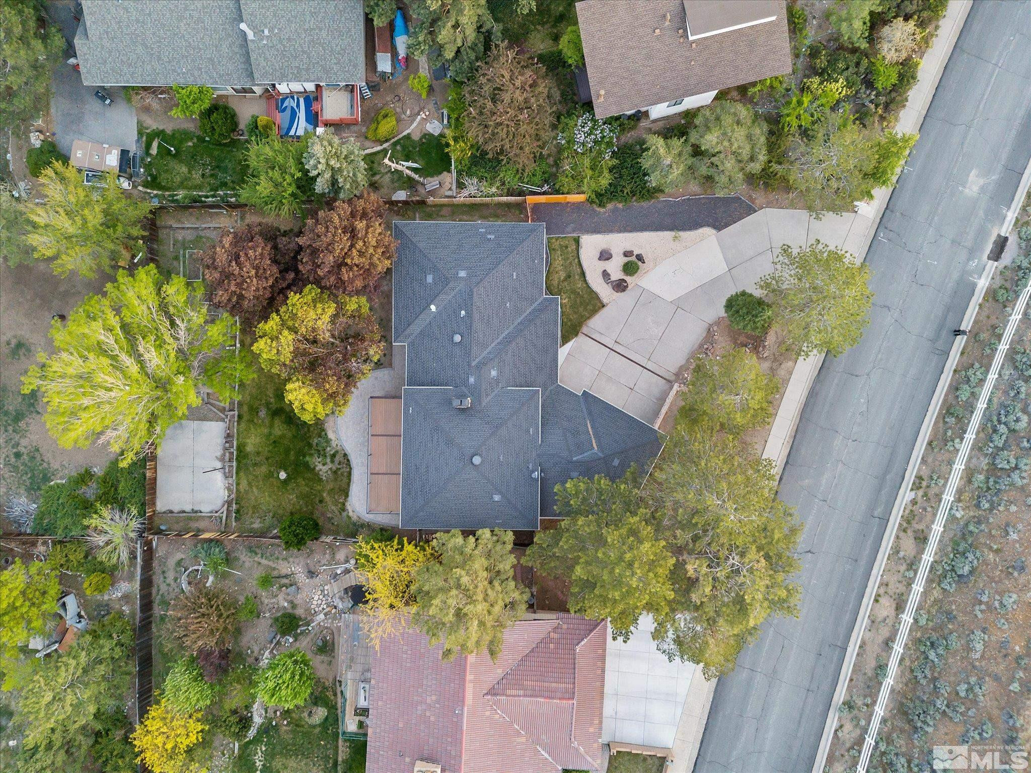 2036 Breen Drive Reno, NV 89509 - Photo 38 of 38 an aerial view of a house with a yard and garden