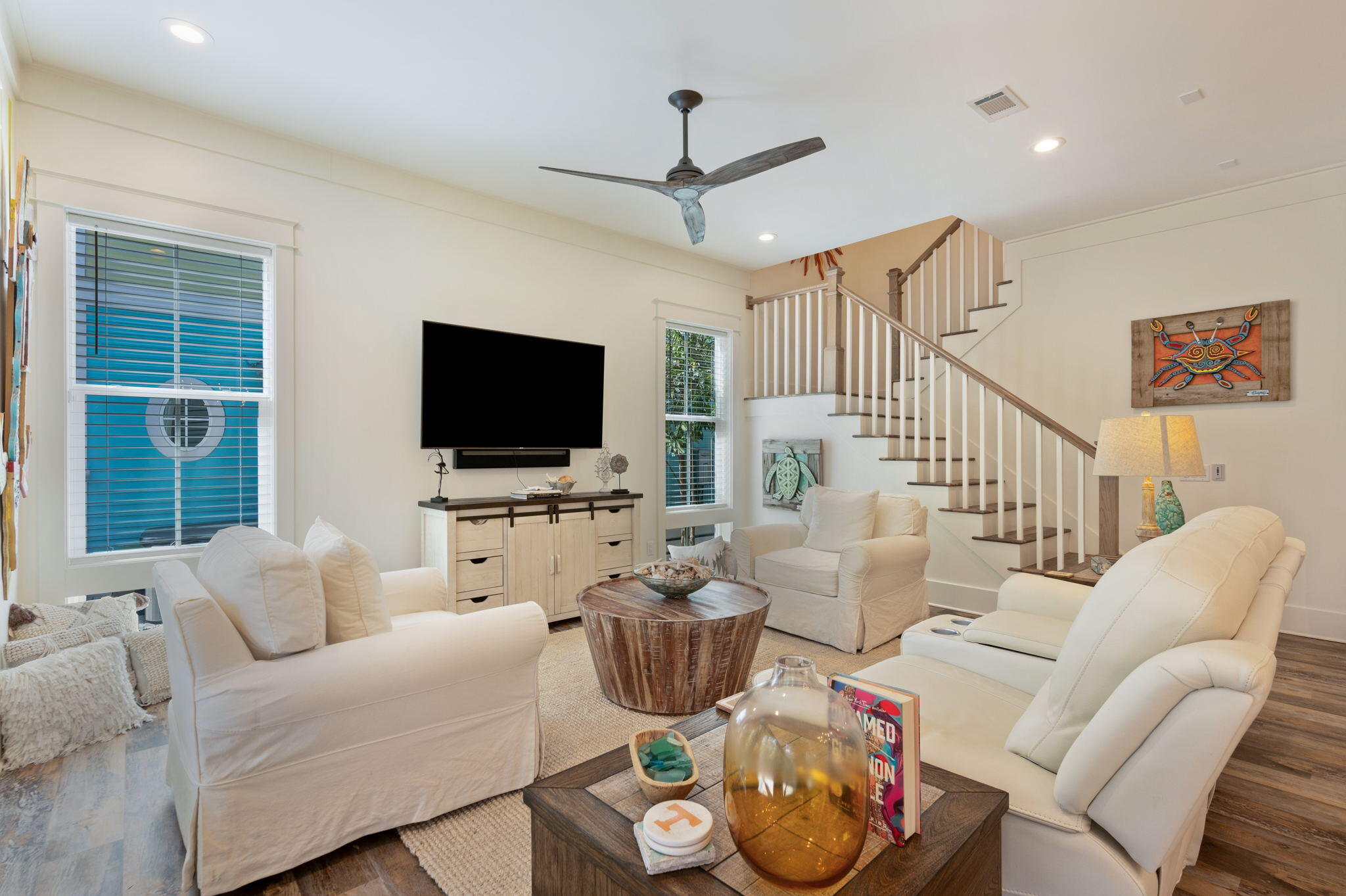 295 Matt's Way Santa Rosa Beach, FL 32459 - Photo 14 of 48 a living room with furniture a flat screen tv and a window